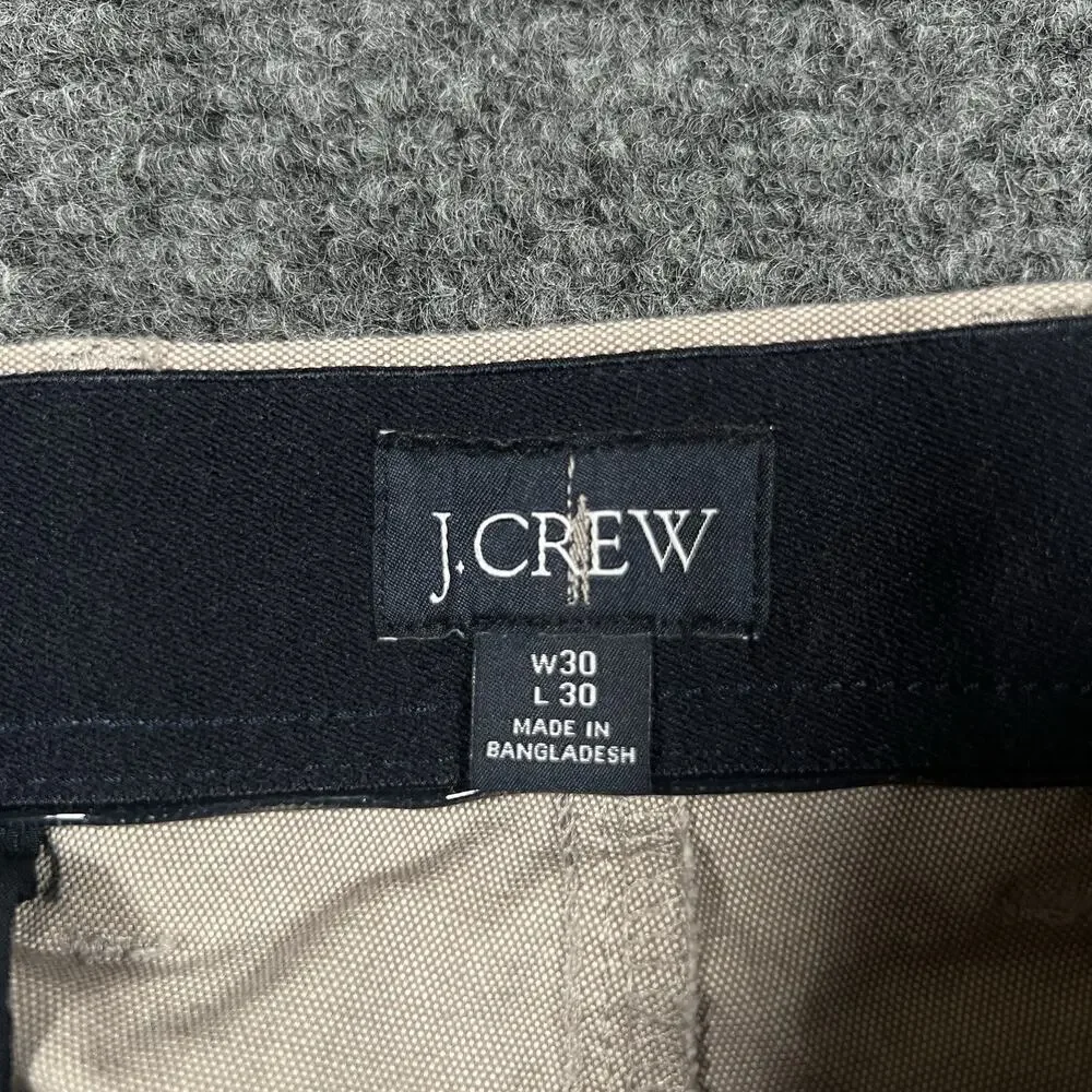 J.Crew Oarsman Tech Pant 770 Mens 32x32 Beige Stretch Performance Zip Pocket